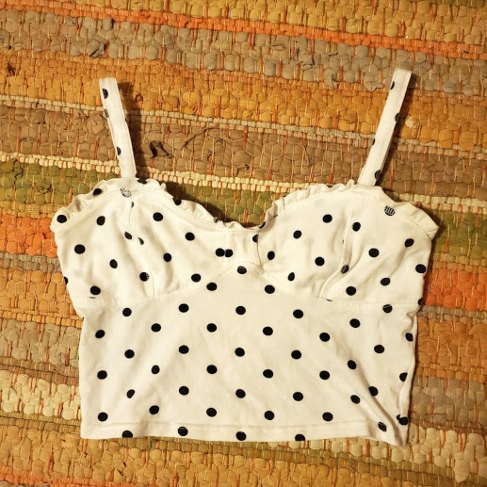 Polka Dot Bustier Top